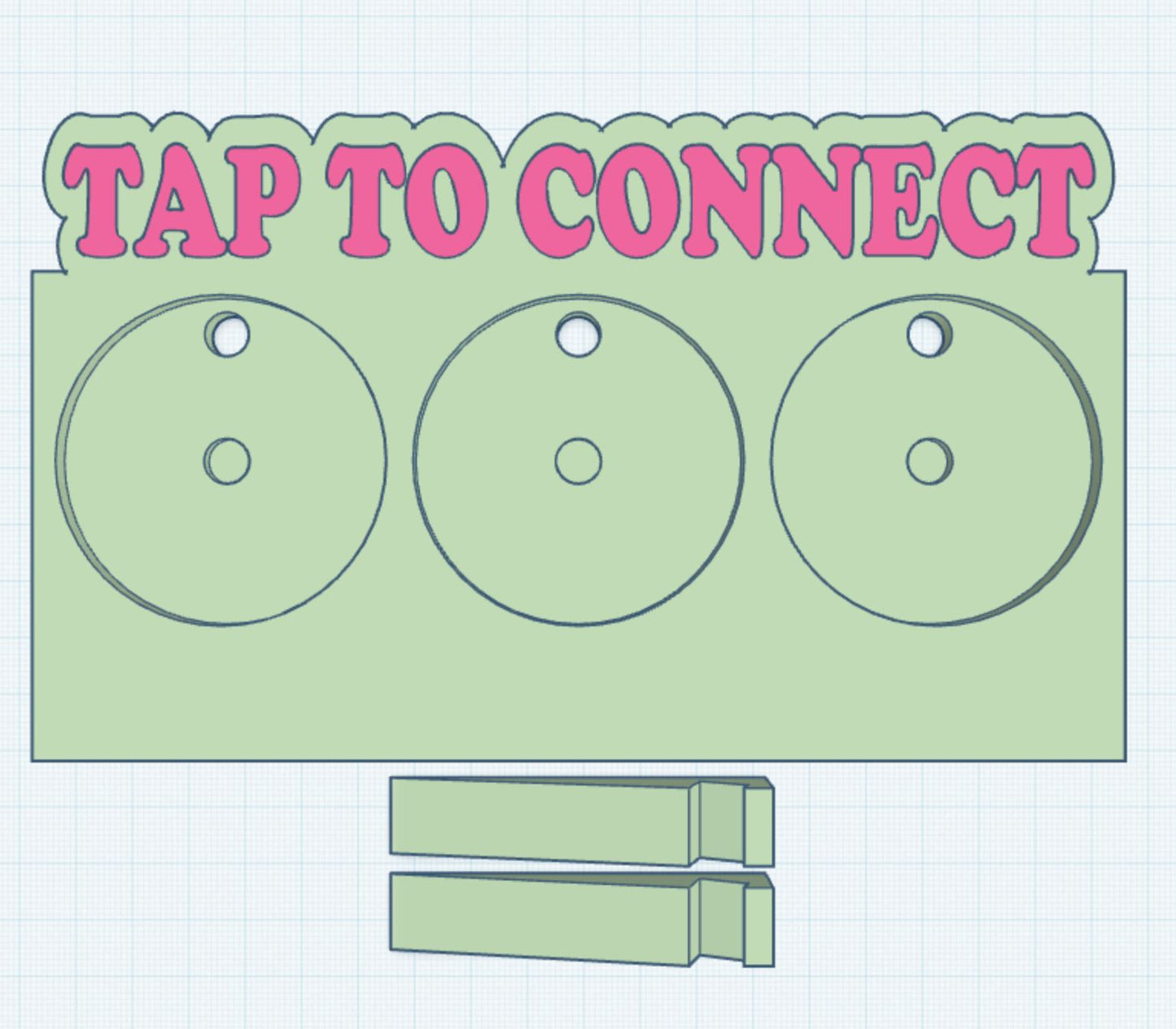 Tap to Connect 2 Layer 2.25" Round Magnet Frame STL Print File