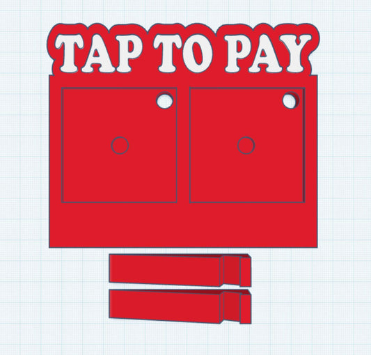 Tap to Pay 2 Layer 50mm Magnet Frame STL Print File