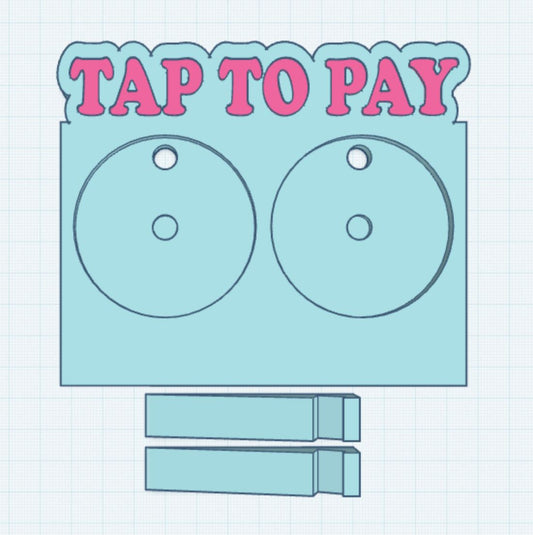 Tap to Pay 2 Layer 2.25" Round Magnet Frame STL Print File